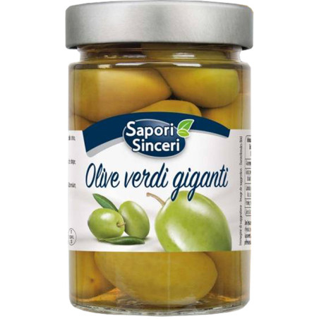Oliven grün Olive Verdi giganti al naturale 6 Stk à 327ml