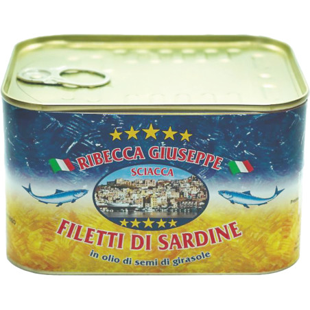 Sardellen Sardinenfilet "Ribecca" in Sonnenblumenöl 24 x 720 g