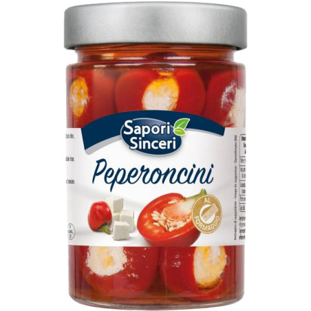 Peperoni Peperoncini al formaggio in olio di girasole 6 Stk à 327ml