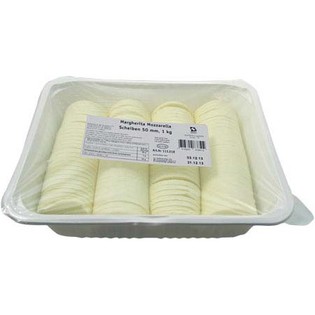 Salatqualität Margherita Mozzarella 50 mm Scheiben 1kg (VB)