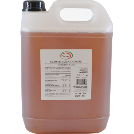 Balsamico Condimento Balsamico Bianco Divina 5 Liter