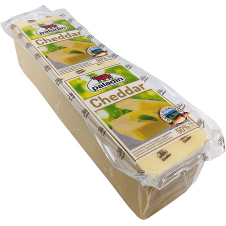 Raclette Cheddar weiss, 50%, Block à ca. 20 kg