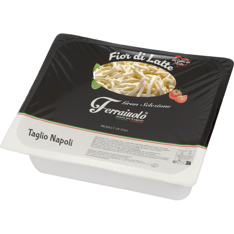 Pizzaqualität Mozzarella Fior di Latte taglio Napoli, Schale à 2.5kg