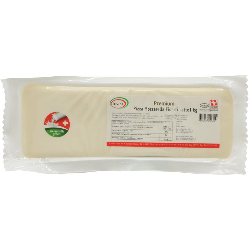 Pizzaqualität Pizza Mozzarella Fior di Latte 1kg