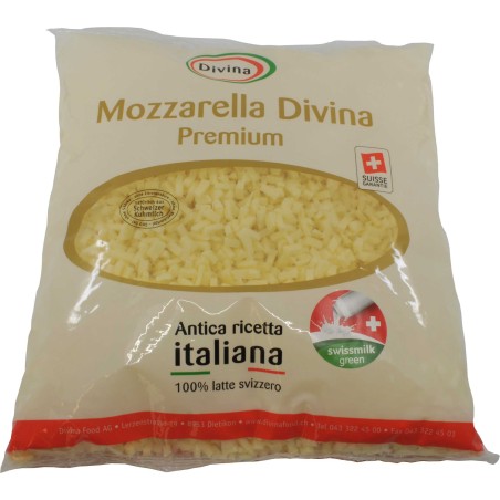 Pizzaqualität Mozzarella Divina Premium geraffelt 2.5kg
