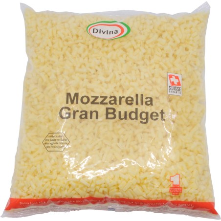 Pizzaqualität Mozzarella Gran Budget geraffelt 2.5kg