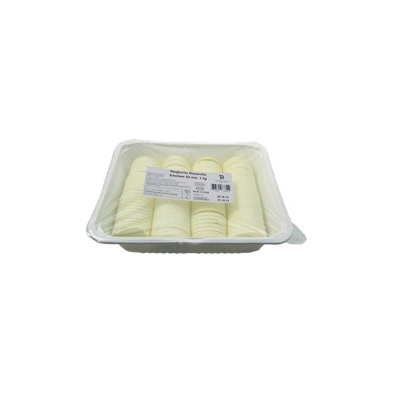 Salatqualität Margherita Mozzarella 50 mm Scheiben 1kg (VB)