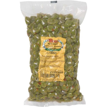 Oliven grün Oliven grün entsteint scharf 1.5kg (Beutel)