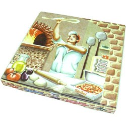 Verpackungen Pizza Pizzakarton 100 Stk 33 x 33 x 3.5cm (Vesuvio)
