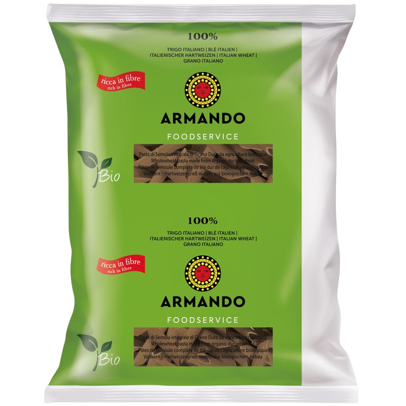 Pasta Armando Grano Armando Penne Rigate BIO INTEGRALI, 4 x 3kg