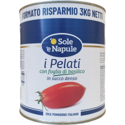 Pelati Pelati o' Sole è Napule con Basilico 6 x 3000g