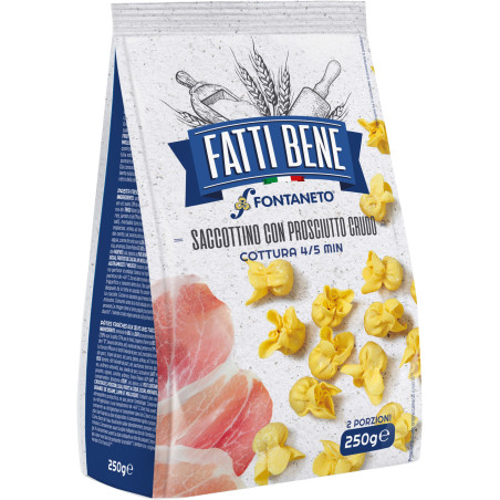 Pasta frisch "Fatti Bene" Saccottino al Prosciutto Crudo 12 x 250g (FBSP250) (VB)