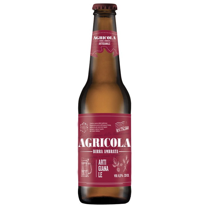 Bier Agricola Birra Ambrata 6,5%, 24 x 33cl